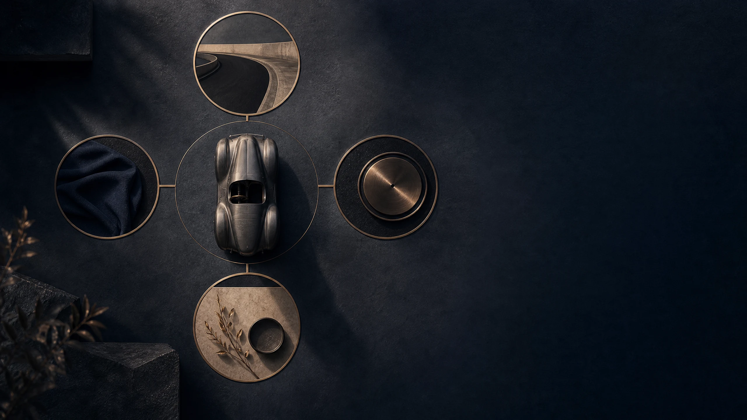 Conceptual premium automotive brand activation with runway-inspired lighting